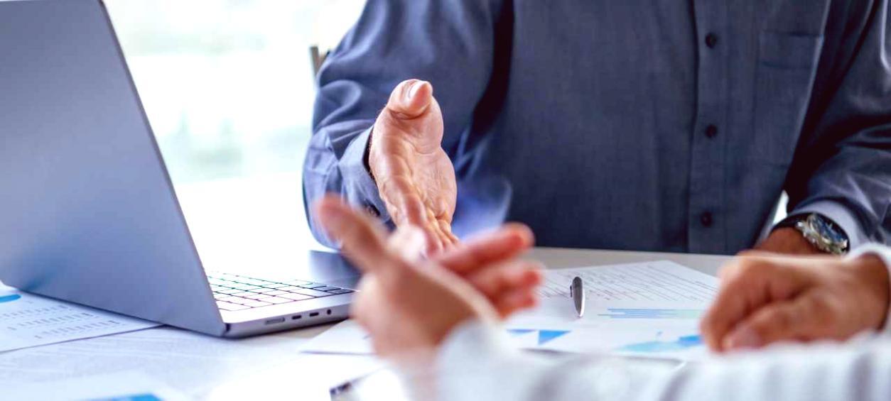 Professional business environment with modern learning materials